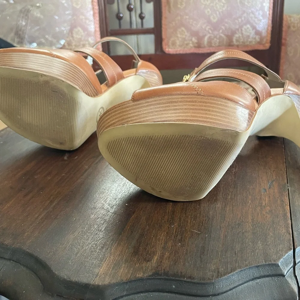 Michael Kors Brown Leather Women's Sandals - Picture 7 of 9